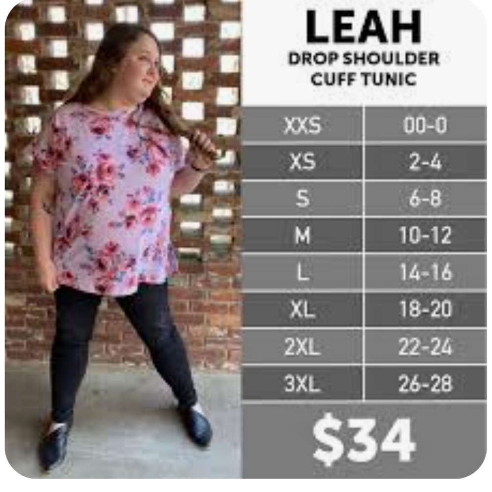 LuLaRoe Leah Tunic - XS NWT - Picture 9 of 13
